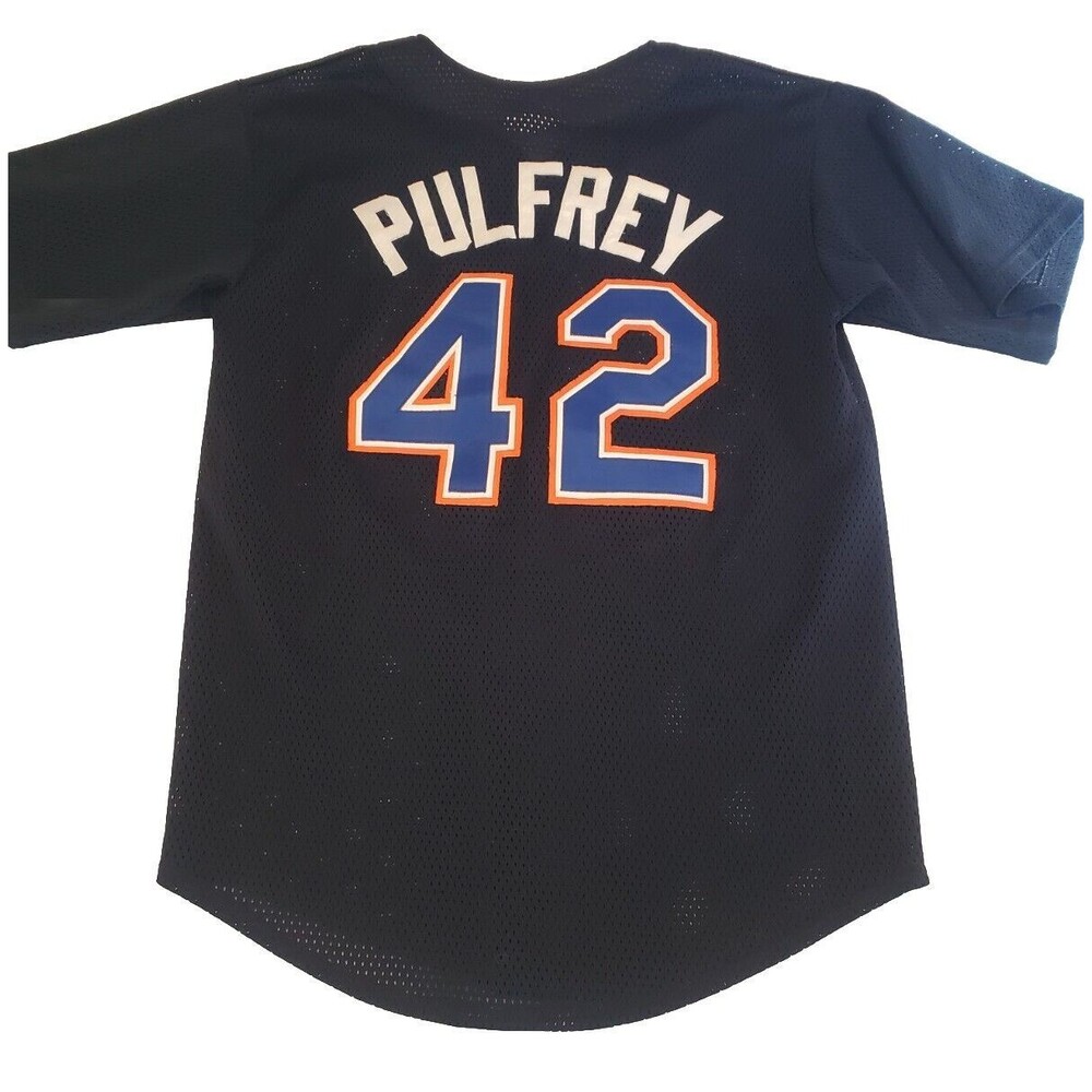 Rare Vtg Mets Mesh Jersey PULFREY #42 Jackie Robinson Tribute Shirt Misprint L